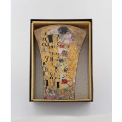   KLIMT porcelán váza, CSÓK mintás, LEGYEZŐ formájú  /08771/