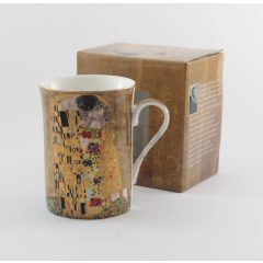   KLIMT porcelán bögre, CSÓK mintás, egyenes falú, 250 ml /11420/