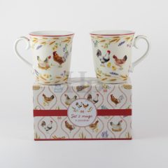 Porcelán bögreszett 2db-os, 275ml, Country Life