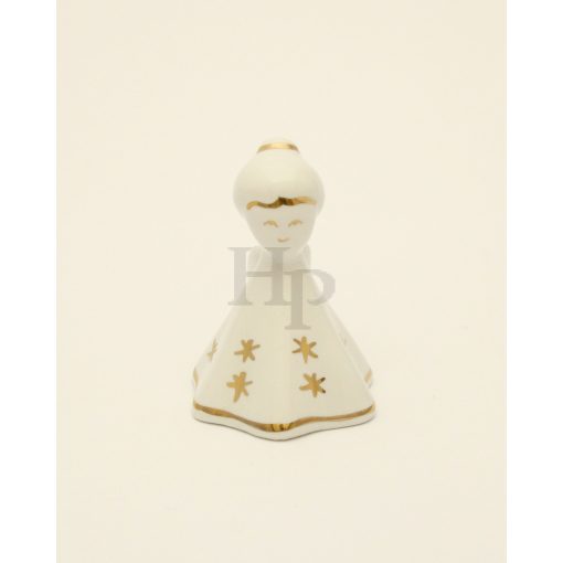 Kalocsai 27/8 angyalkacsengő (6cm), Karácsonyi dekorral