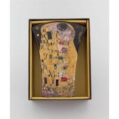   KLIMT porcelán váza, CSÓK mintás, LEGYEZŐ formájú  /16599/