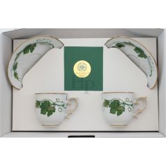 Hollóházi porcelán 243 mokka duó Arany Tokaj