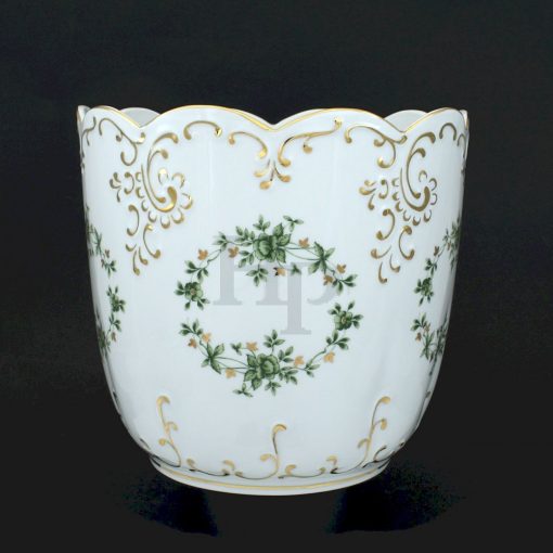 Hollóházi porcelán kaspó 9015, Erika (23,5cm)