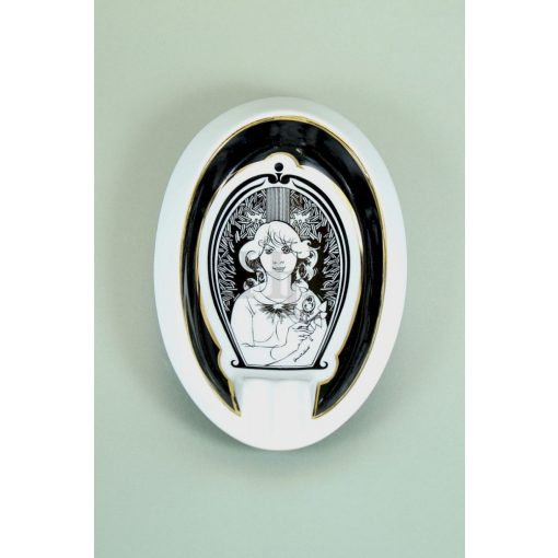 Hollóházi porcelán hamutál 780, Érosz (14 cm)