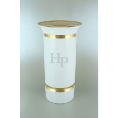 Hollóházi porcelán váza 521, Arany csík (30 cm)