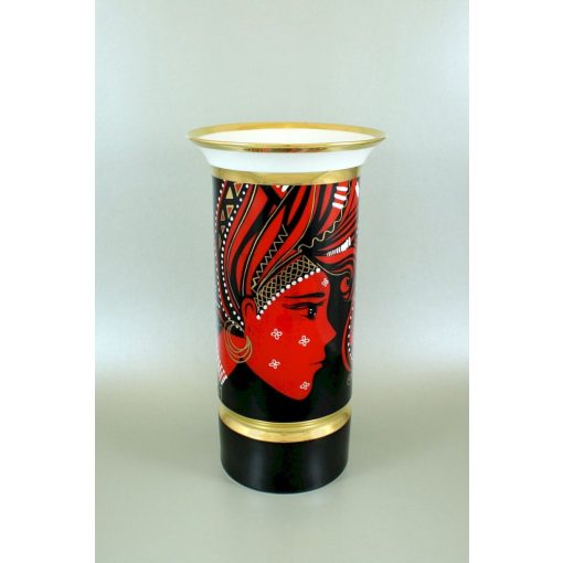 Hollóházi porcelán váza 521, Noémi (30 cm)