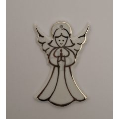 9518 Karácsonyfa dísz platina, angyal