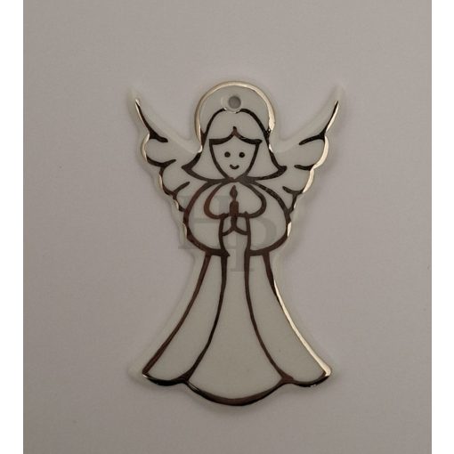 9518 Karácsonyfa dísz platina, angyal
