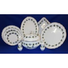 Hollóházi porcelán Pannónia étkészlet, Szeder (24 részes) 
