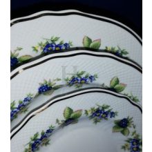 Hollóházi porcelán Pannónia étkészlet, Szeder (24 részes) 