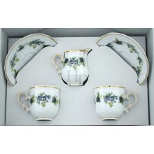 Hollóházi porcelán Pannónia 3 részes Vera szett, Szeder 