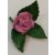 Hollóházi tövisrózsa 9217/zöld-rózsaszín (8,5cm) ##