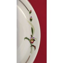 Hollóházi porcelán Holdfény süteményes készlet, Zöld tátika (7 részes) 