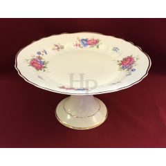   Hollóházi porcelán Pannónia talpas tortatál, Hajnalka (15*27cm)
