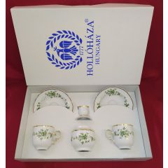   Hollóházi porcelán Pannónia Kati szett, Erika (4 részes)