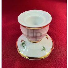 Hollóházi porcelán Pannónia mini gyertyatartó, Erika (5cm)