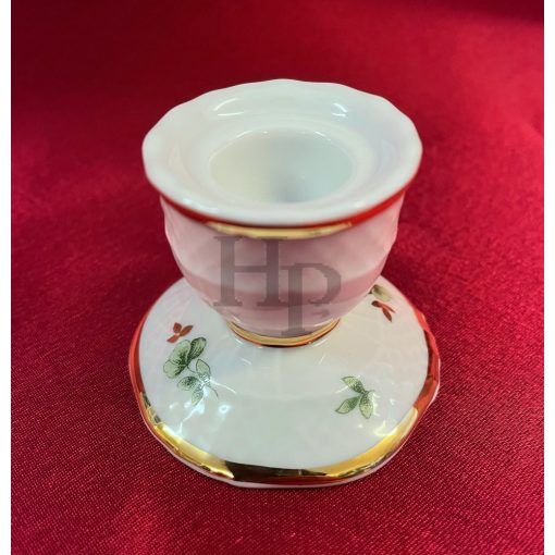Hollóházi porcelán Pannónia mini gyertyatartó, Erika (5cm)