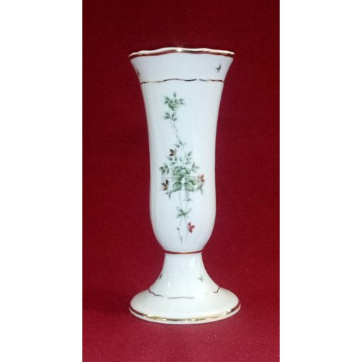 Hollóházi porcelán Pannónia váza 5102, Erika (21cm) 