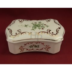 Hollóházi porcelán bonbonier 640, Erika (15,6cm) 