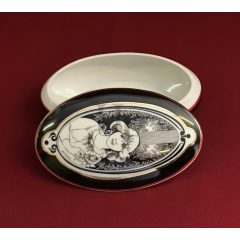  Hollóházi porcelán bonbonier 654, Érosz (14cm)