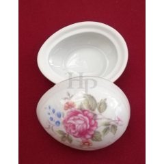   Hollóházi porcelán Pannónia tojás alakú bonbonier 673, Hajnalka (8*6cm) 