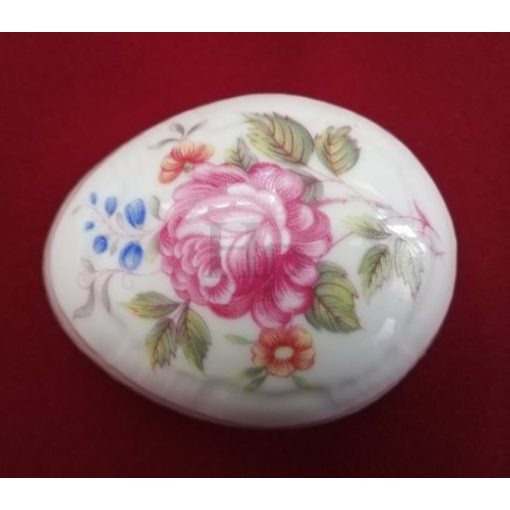 Hollóházi porcelán Pannónia tojás alakú bonbonier 673, Hajnalka (8*6cm) 