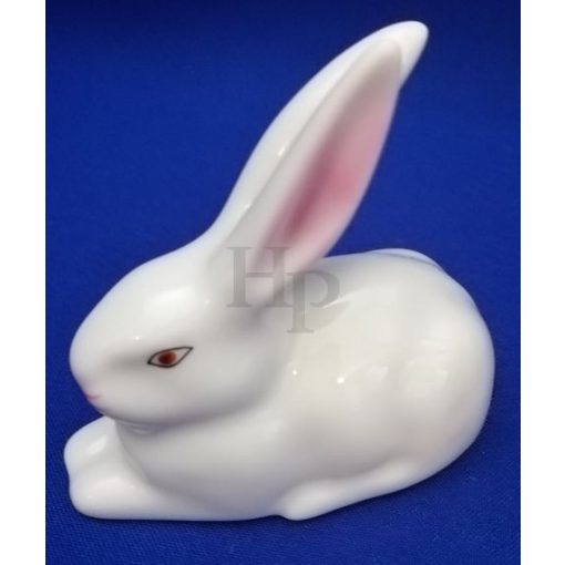 Hollóházi porcelán álló fülű nyúl 8040, színes (8,2cm)