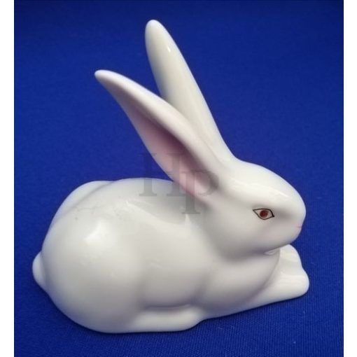 Hollóházi porcelán álló fülű nyúl 8040, színes (8,2cm)