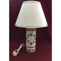   Hollóházi porcelán szerelt lámpa búrával 9301, Szeder (46cm) 