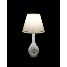 Hollóházi porcelán Pannónia szerelt lámpa búrával 9169, Hortenzia (40cm) 