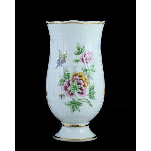 Hollóházi porcelán Pannónia váza 5060, Hortenzia (22cm) 
