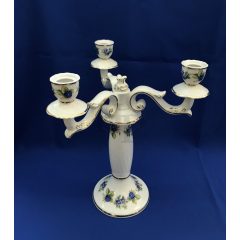   Hollóházi porcelán Pannónia 3 ágú gyertyatartó 9173, Szeder (30cm) 