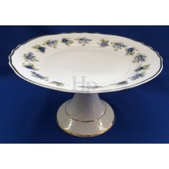   Hollóházi porcelán Pannónia  talpas tortatál, Szeder (15*27cm)