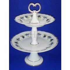  Hollóházi porcelán Pannónia 2 részes kínáló, Szeder (32cm)