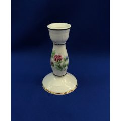   Hollóházi porcelán Pannónia gyertyatartó, Hortenzia (13cm) 