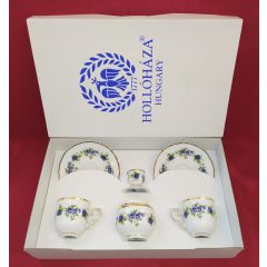   Hollóházi porcelán Pannónia Kati szett, Szeder (4 részes) 