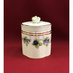   Hollóházi porcelán Pannónia rózsás bonbonier 659, Szeder (11cm) 