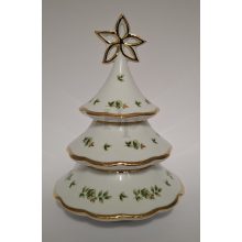 Hollóházi 3 részes karácsonyfa gyertyatartó 9289 Erika (17cm)