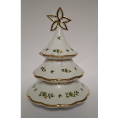   Hollóházi 3 részes karácsonyfa gyertyatartó 9289 Erika (17cm)