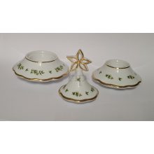 Hollóházi 3 részes karácsonyfa gyertyatartó 9289 Erika (17cm)