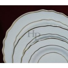 Hollóházi porcelán Pannónia étkészlet, Arrabona , Polírarany, 24 részes 
