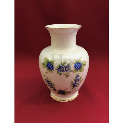 Hollóházi porcelán váza 503, Szeder (14,5 cm) 