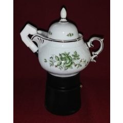 Hollóházi porcelán Pannónia szerelt kávéfőző, Erika 