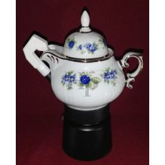 Hollóházi porcelán Pannónia szerelt kávéfőző, Szeder