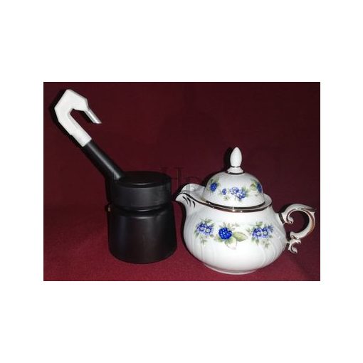 Hollóházi porcelán Pannónia szerelt kávéfőző, Szeder