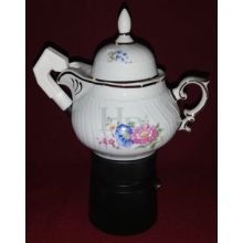 Hollóházi porcelán Pannónia szerelt kávéfőző, Hajnalka 