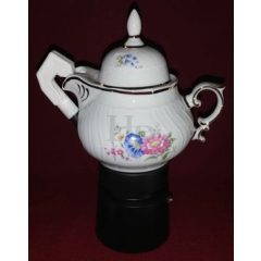   Hollóházi porcelán Pannónia szerelt kávéfőző, Hajnalka 
