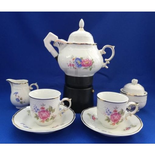 Hollóházi porcelán Pannónia Edit szett, Hajnalka (5 részes)