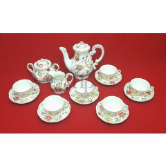 Zsolnay Mokkakészlet, Pillangós, 15 részes