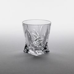 Unicum pohár, csavart, Nád mintás, 55 ml /7219/